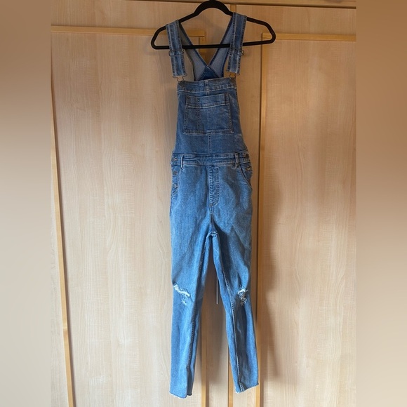 RVCA Foss Skinny Denim Overalls Size 27 - Picture 5 of 14